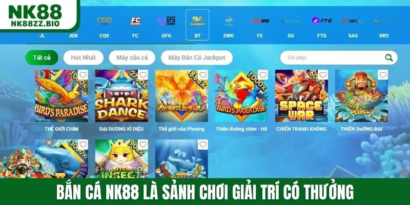 Các game bắn cá NK88 đều đa dạng